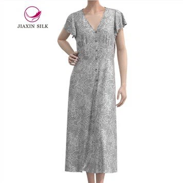 Μεταξωτό Φόρεμα με V λαιμόκοψη για γυναίκες