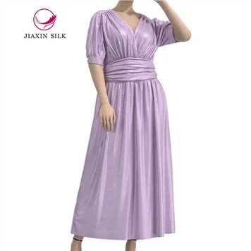 Μεταξωτό ζακάρ μακρύ φόρεμα για τις κυρίες